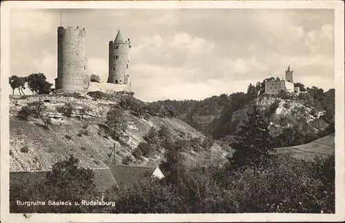 Rudelsburg Burgruine Saaleck Kat. Bad Koesen