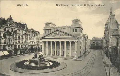 Aachen Stadttheater Kaiser Wilhelm Denkmal Kat. Aachen