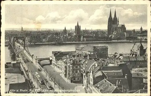 Koeln Rhein Hindenburgbruecke Kat. Koeln