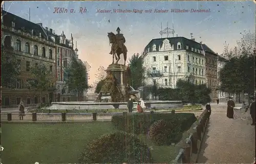 Koeln Rhein Kaiser Wilhelm Ring Kaiser Wilhelm Denkmal Kat. Koeln