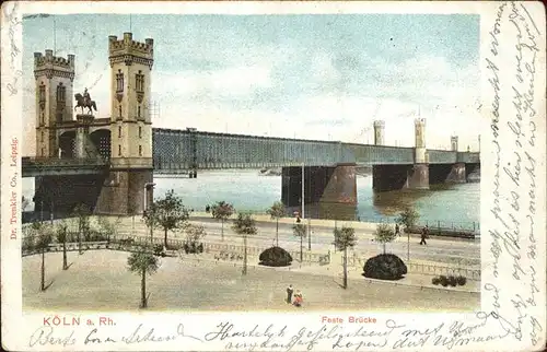 Koeln Rhein Feste Bruecke Kat. Koeln