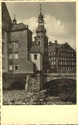 Monschau evang. Kirche Rotes Haus Kat. Monschau