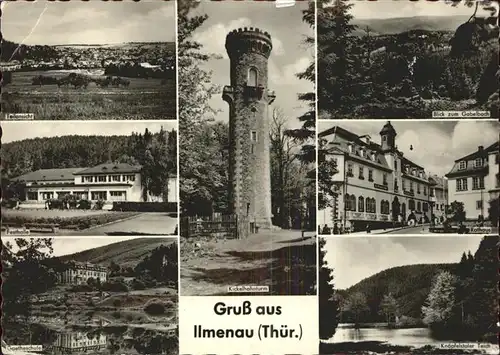 Ilmenau Thueringen Gabelbach Rathaus Festhalle Kickelhahnturm Kat. Ilmenau