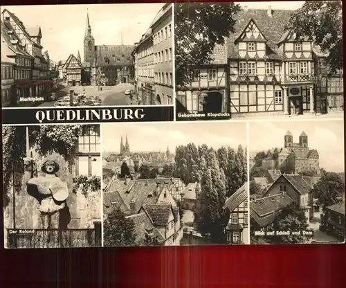 Quedlinburg Geburtshaus Klopstocks Der Roland Schloss Dom Kat. Quedlinburg