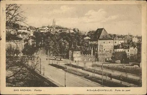 Aachen Ponttor Strassenbahn Kat. Aachen