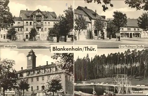 Blankenhain Thueringen Marktplatz Waldbad Rathaus Kat. Blankenhain Thueringen