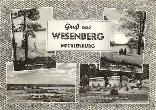 Wesenberg Mecklenburg Grosser Labussee Kleiner Weisser See Strandcafe Weisser See Kat. Wesenberg Mecklenburg