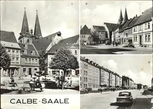 Calbe Saale Am Markt Leninstrasse Wilhelm Pieck Strasse Kat. Calbe