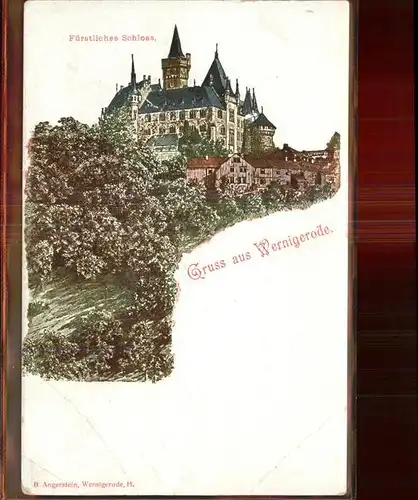 Wernigerode Harz Fuerstliches Schloss Kat. Wernigerode