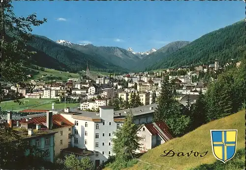 Davos GR Panorama mit Alpenblick Tinzenhorn Kat. Davos