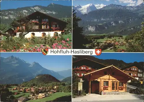 Hasliberg Hohfluh Teilansichten Alpenpanorama Berner Oberland Wappen Kat. Hasliberg Hohfluh