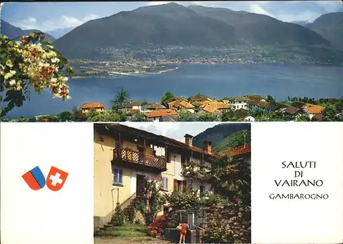 Vairano Panorama Lago Maggiore Il Gambarogno pittoresco Kat. Vairano