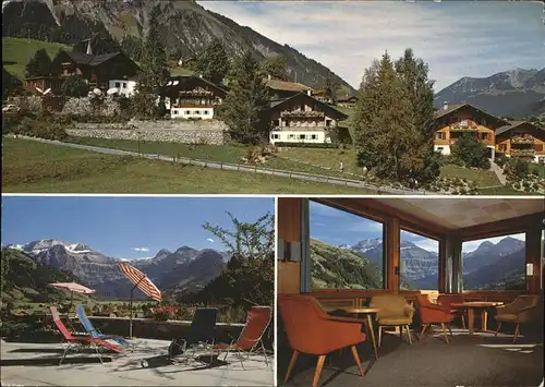 Lenk Simmental Chalet Ferienheim des SMUV Terrasse Alpenpanorama Kat. Lenk Simmental