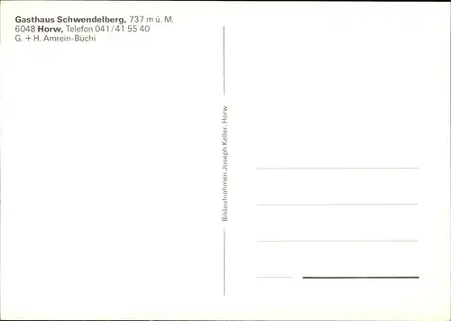 Horw Gasthaus Schwendelberg Terrasse Alpenpanorama Kat. Horw