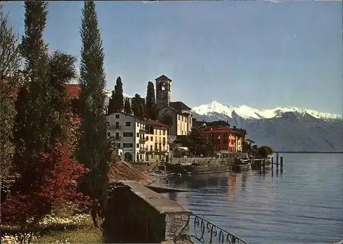 Brissago Partie am Lago Maggiore Kirche Alpenpanorama / Brissago /Bz. Locarno