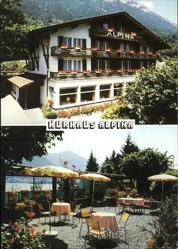 Ringgenberg Kurhaus Alpina Gartenterrasse Brienzersee Kat. Ringgenberg