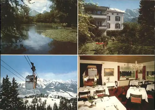 Bad Ragaz Hotel Bergadler Speiserestaurant Seilbahn Uferpartie Kat. Bad Ragaz