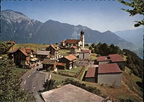 Seelisberg UR Ortsansicht mit Kirche Alpenpanorama Vierwaldstaettersee / Seelisberg /Bz. Uri