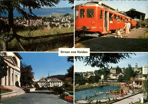 Heiden AR Panorama Klimakurort Bodensee Rorschach Heidenbahn Kirchplatz Hotel Krone Schwimmbad / Heiden /Bz. Vorderland