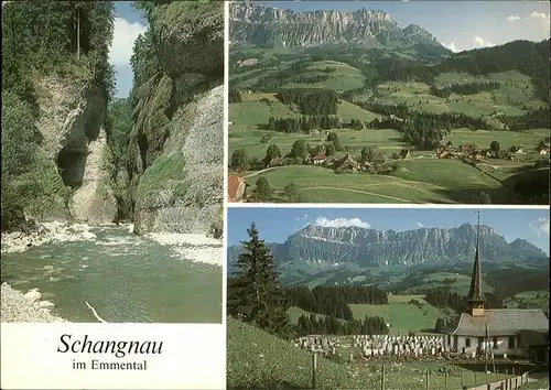 Schangnau Rebloch Schlucht Hohgant Emmentaler Alpen Kirche Feldpost Kat. Schangnau