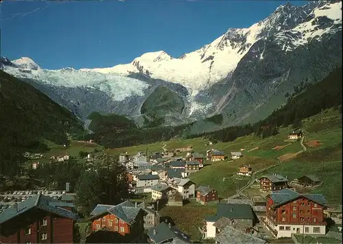 Saas Fee Panorama mit Allalinhorn Alphubel Taeschhorn Dom Gletscher Kat. Saas Fee