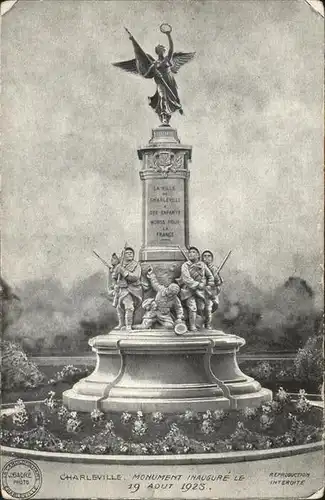 Charleville Marne Monument de 1923 Kriegerdenkmal Kat. Charleville