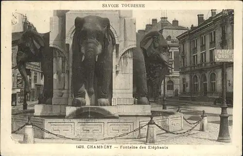 Chambery Savoie Fontaine des Elephants Kat. Chambery