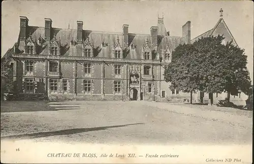 Blois Loir et Cher Chateau Aile de Louis XII Facade exterieure Kat. Blois