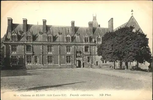 Blois Loir et Cher Chateau Aile de Louis XII Facade exterieure Kat. Blois