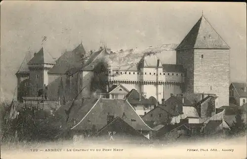 Annecy Haute Savoie Chateau vu du Pont Neuf Kat. Annecy