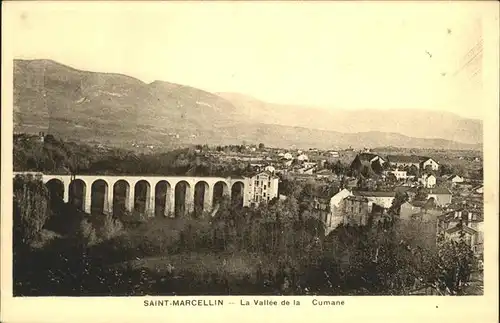 Saint Marcellin Vue panoramique Vallee de la Cumane Viaduc Kat. Saint Marcellin