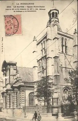 Le Havre Eglise Notre Dame Stempel auf AK Kat. Le Havre
