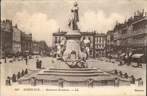 Bordeaux Monument Gambetta Statue Kat. Bordeaux