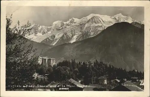 Assy Passy Haute Savoie Plateau d Assy Centre Medical Sancellemoz et le Mont Blanc Kat. Passy