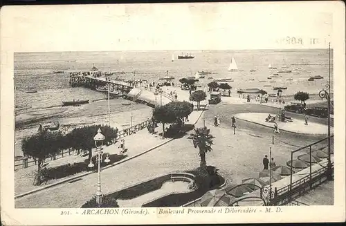 Arcachon Gironde Boulevard Promenade et Debarcadere Kat. Arcachon