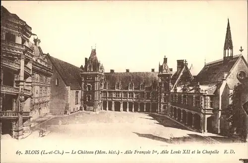 Blois Loir et Cher Chateau Aile de Francois Ier et Louis XII Chapelle Kat. Blois
