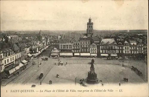 Saint Quentin Place de l Hotel de Ville Monument Rathaus Kat. Saint Quentin