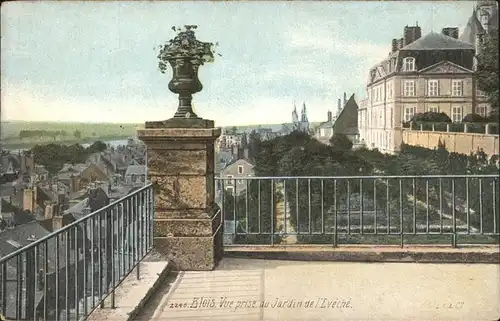 Blois Loir et Cher Vue prise du Jardin de l Eveche Kat. Blois