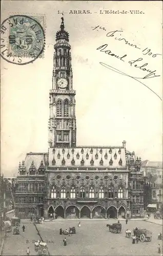 Arras Pas de Calais Hotel de Ville Stempel auf AK Kat. Arras