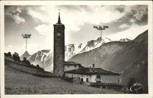 Peisey Nancroix Eglise et les Alpes Kat. Peisey Nancroix