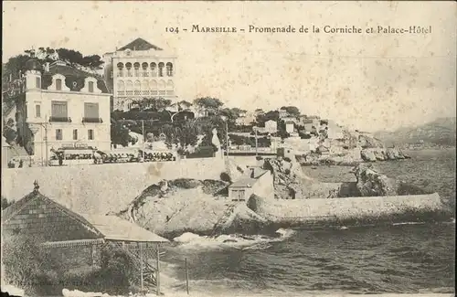 Marseille Promenade de la Corniche et Palace Hotel Cote d Azur Kat. Marseille