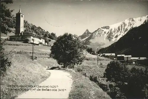 Peisey Nancroix Vue d ensemble Eglise Aliet Mont de Bellecote Kat. Peisey Nancroix