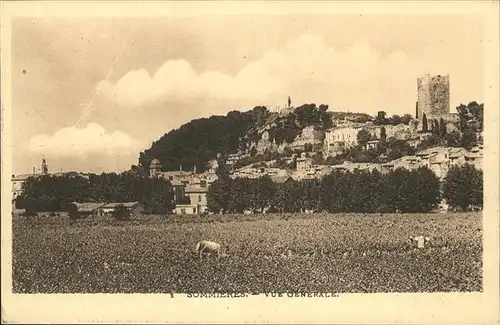 Sommieres Vue generale Ruine Kat. Sommieres