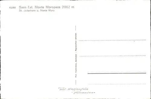 Saas Fee Saas Tal mit Monte Moropass Kat. Saas Fee