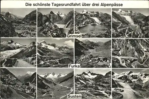 Grimsel Pass Die drei Alpenpaesse, Grimsel,Furka u.Susten / Grimsel /Rg. Innertkirchen