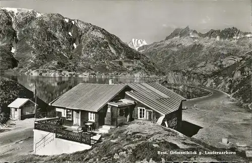 Grimsel Pass Passhoehe mit Restaurant Grimselblick / Grimsel /Rg. Innertkirchen