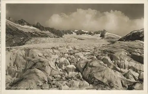 kk49179 Rhonegletscher Glacier du Rhone mit den Gerstenhoerner Kategorie. Rhone Alte Ansichtskarten