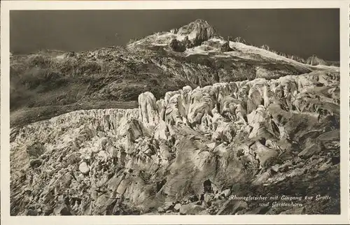 kk49180 Rhonegletscher Glacier du Rhone mit Eingang zur Grotte Kategorie. Rhone Alte Ansichtskarten