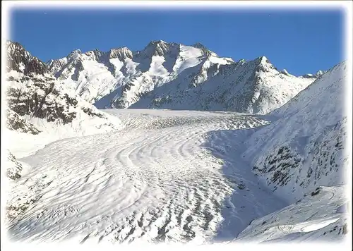 Aletschgletscher mit Schoenbuehlhorn Kat. Aletsch Grosser