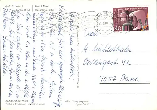 Moerel mit Ried u.Aletschgletscher Kat. Moerel